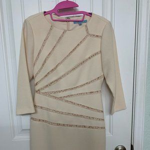 Antonio Melani Cream Sheath Dress Size 2